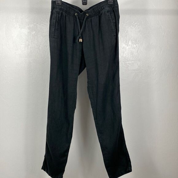 Lilly Pulitzer Linen Pull On Drawstring Waist Straight Leg Pants - Picture 1 of 10